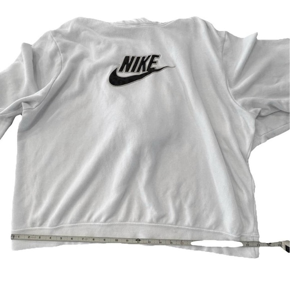 Nike men’s White Long Sleeve Hoodie Black/Gold Logo on front XL - Picture 3 of 12